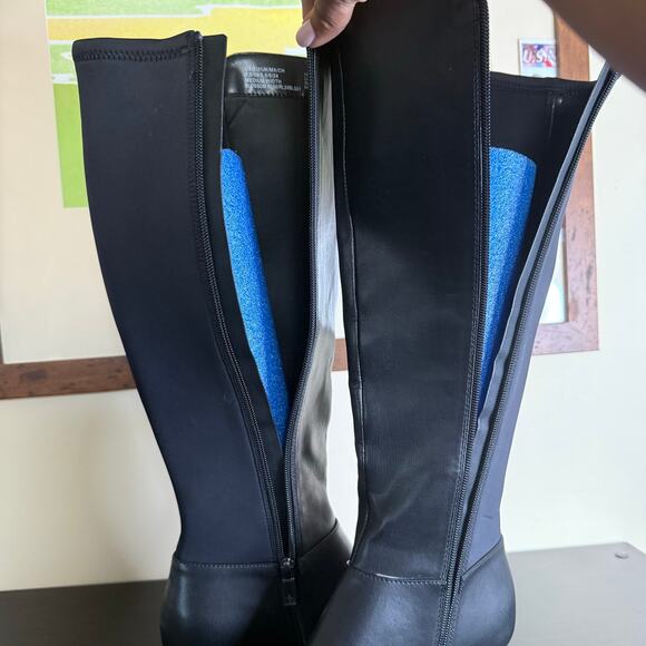 Kenneth Cole Blossom 50 Leather Knee High Kitten Heel Stretch Boots Womens 7.5 - Picture 5 of 11